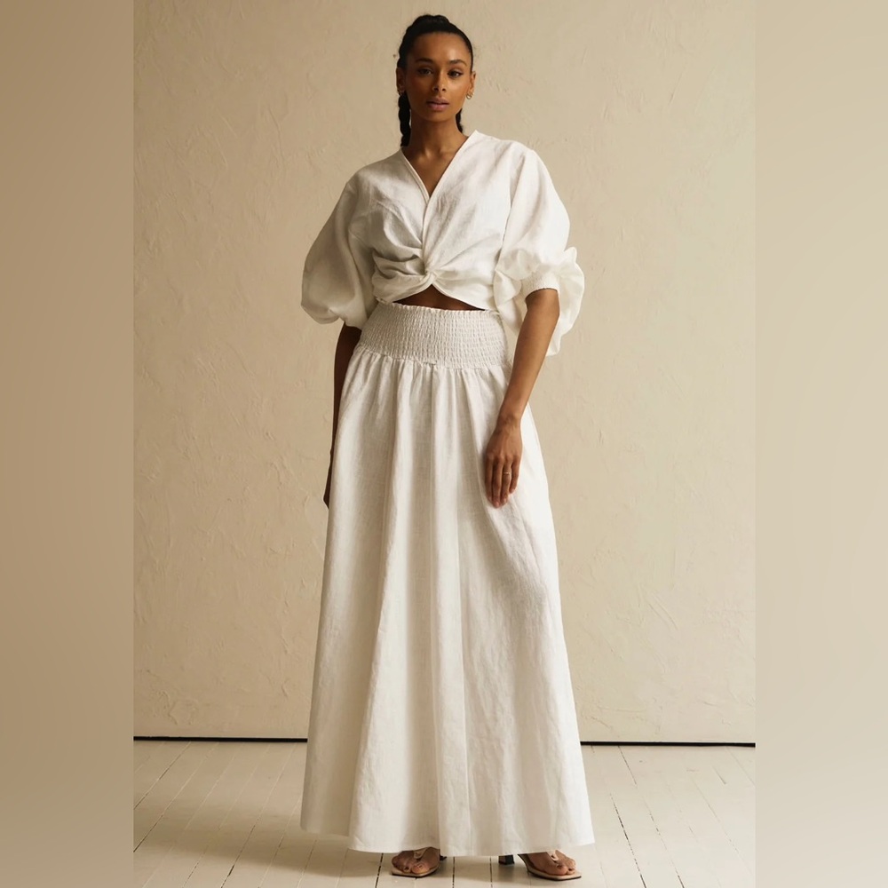 Nothing Fits But - Linen Tish Top and Skirt Set
